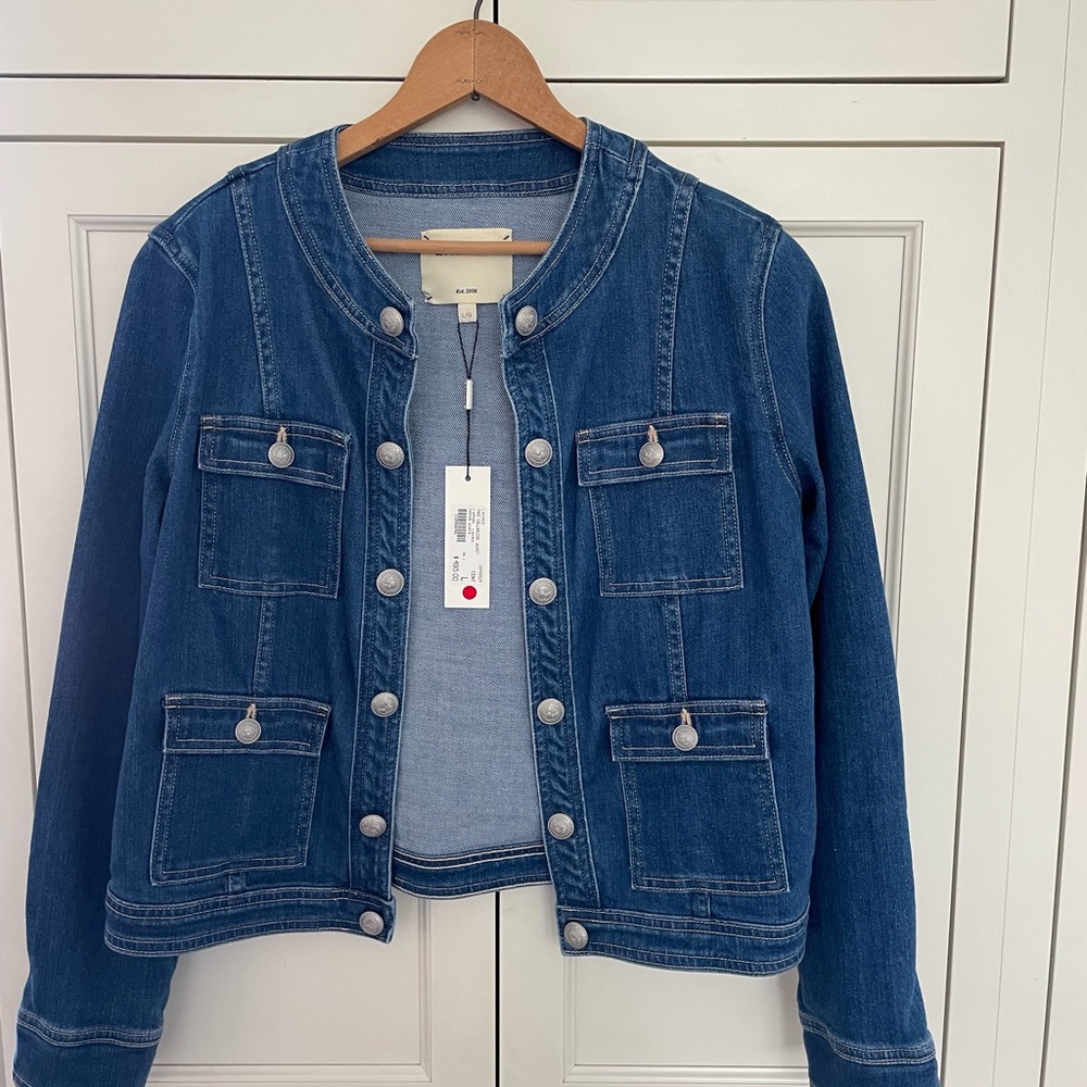 L’agence Yari Denim Jacket size L NWT